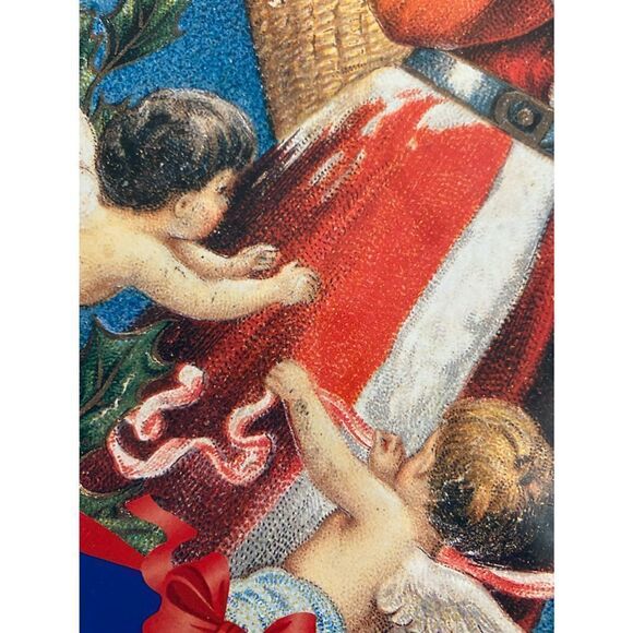 Vintage Set of 3 Santa Tin Trays - Picture 6 of 10
